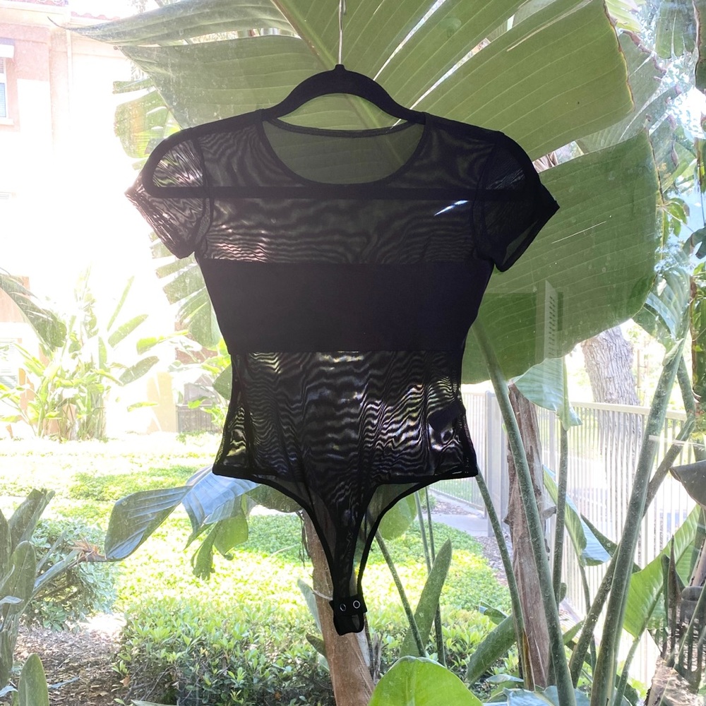 American apparel Mesh Block bodysuit